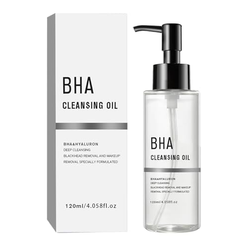 Aceite de limpieza profunda con Centella Asiática y ácido salicílico, cuidado de la piel coreano, limpiador facial, desmaquillante de ojos suave, removedor de puntos negros, 120 ml LHy473 (blanco,