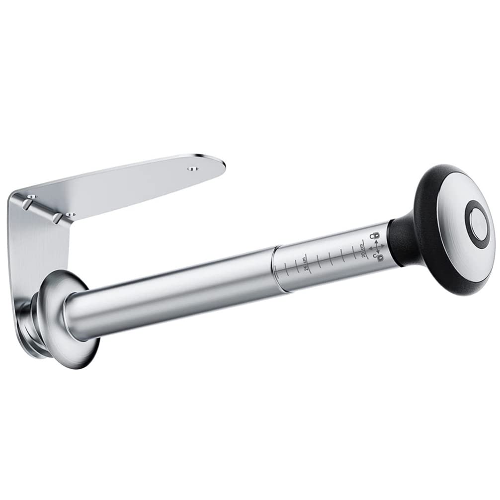 Porta Rotolo da Muro in Acciaio Inox, Semplice, Argento