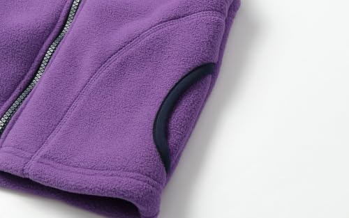 Image of LittleSpring Kids Fleece Vest with Fur Lined Zip Up Warm Thickening Winter Sleeveless Jacket
