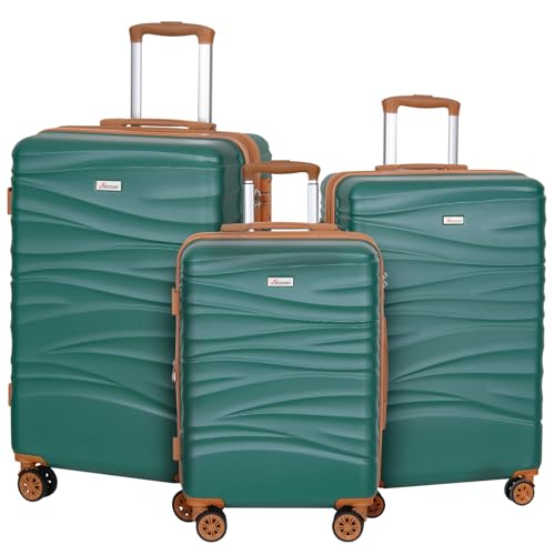 Romswi Hardside Expandable 3PCS Luggage Set Spinner