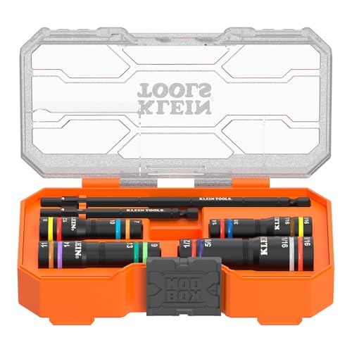 Klein Tools 654QS KNECT Quad Socket, 16 Sizes in 4 Sockets, 4-in-1 Color Coded SAE and Metric Impact Rated, Deep-Well Heavy Duty, 1/4-Inch Drive, 3-1/2 and 6-1/2-Inch Shaft by KLEIN TOOLS - Used condition - US$51.74