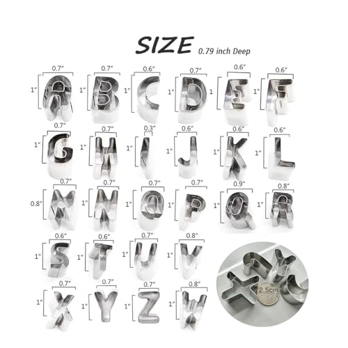 Eugelrom YL-CUTTER-ZIMU-0905 Eulond Alphabet Cookie Cutter Tool Set thumb #2