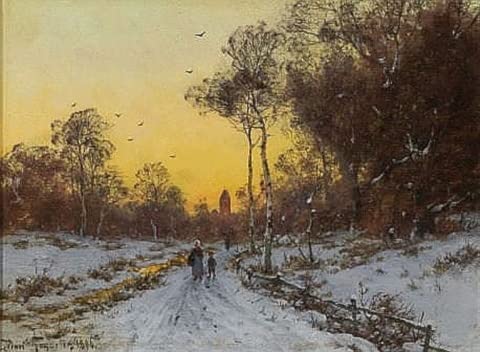 Impression prints toile Winterlandschaft Heinrich Gogarten qualité galerie