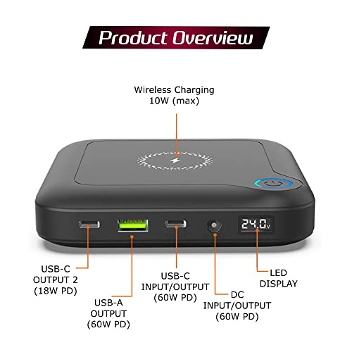 Image of Coolnut 24000 mAh Fast Charging Power Bank with 60W with LED Display for iPhone, Samsung, One Plus and All Smartphones.