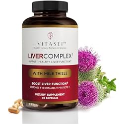 VITASEI Liver Complex Cleanse & Detox Supplement – 60 Capsules (1 Pack) | Formulated with Milk Thistle, Curcumin C3, Garcinia & Bioperine, Supports Liver Detox & Daily Cleanse for Men & Women