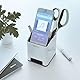 Leitz Sound Stifteköcher mit Soundverstärkungsfunktion, Stiftehalter inkl. Smartphone Fach mit Soundverstärkungsfunktion, Weiß/Schwarz, Duo Colour, WOW, 53631095