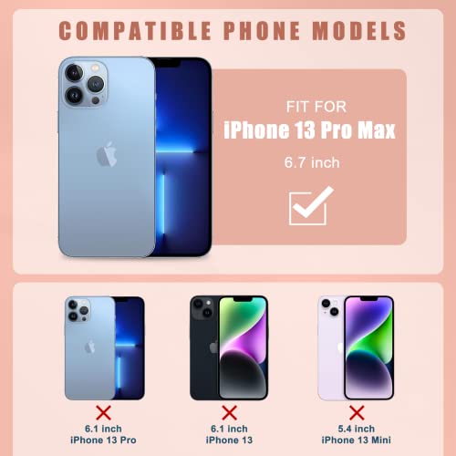 Joysolar For Iphone 13 Pro Max 6.7" Cute Cartoon Phone Case With Makeup Mirror, Kawaii Phone Cases For Women Teen Girls Kids Funny Cool Unique Protective Cover For Iphone 13 Pro Max, Pink Skull #TOP1