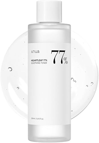 Anua Heartleaf - Tónico calmante al 77% de pH 5.5 para el cuidado de problemas, calmante para la piel, refrescante, hidratante, purificante, libre