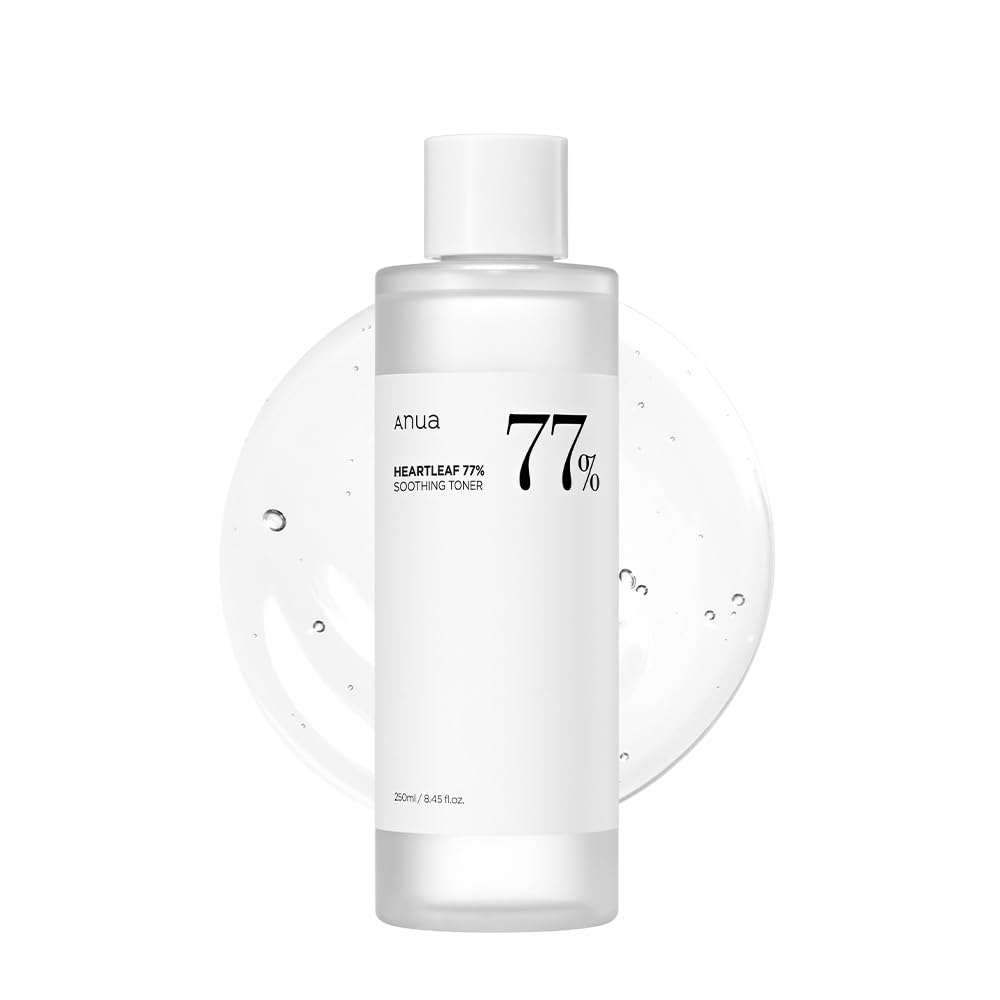ANUAHeartleaf 77% Soothing Toner I pH 5.5 Trouble Care, Calming Skin, Refreshing, Hydrating, Purifying, Cruelty Free, Vegan,(250ml / 8.45 fl.oz.)
