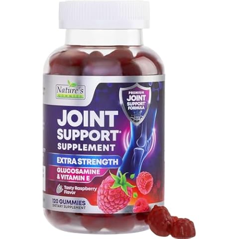 Joint Support Supplement - Extra Strength Glucosamine Joint Support Gummy - Joint Health Support & Flexibility for Back, Knees, & Hands - Vitamin E for Immune Support for Women & Men - 120 Gummies Cover