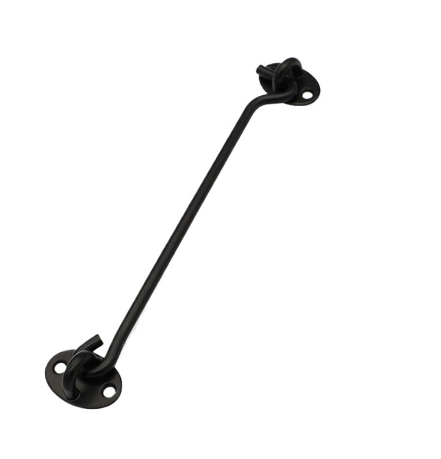 4 szt. Zatrzask z oczkiem ze stali nierdzewnej | Zamek drzwi do szafek bramowych Bezpieczne zamykanie(Black,200mm)