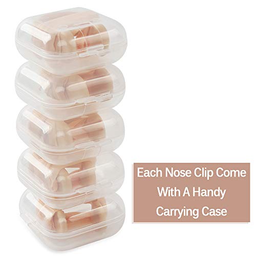 Heqishun 10 Pack Silica Gel Nose Clips with Elastic Strap for Swimming Nose Plugs for Adults Kids - Thumbnail 5
