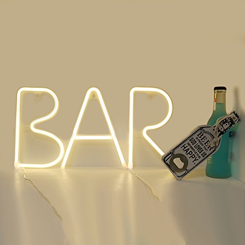 GUOCHENG Neon BAR-Illuminated Marquee Sign LED Alphabet Word Sign Decorative Motif Neon Light