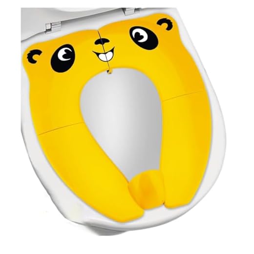 RafaLife Bath Toys - [Upgrade Splash Guard - Stable] Portable Toilet Training Seat for Toddlers, Boys & Girls. Folding Travel Potty Seat. Extra Stable, Powerful and Safe, with Handy Carry Bag (Yellow)