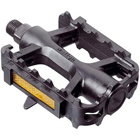 Raleigh - REA306 - Mountain Bike Pedal with Resin Body and 9/16 Inch Steel Axle in Black with Reflectors Cover