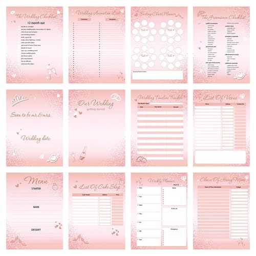 Carnet de notes keepsake et organisateur de mariage complet pour planifier la réception - 6