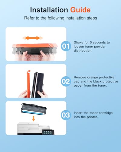 Image of TN436 TN433 Toner Cartridge Set Compatible Replacement for Brother TN436 TN436BK TN433 TN431 TN-436 Toner Use for MFC-L8900CDW HL-L8360CDW HL-L8260CDW MFC-L8610CDW ( Black, Cyan, Magenta, Yellow )