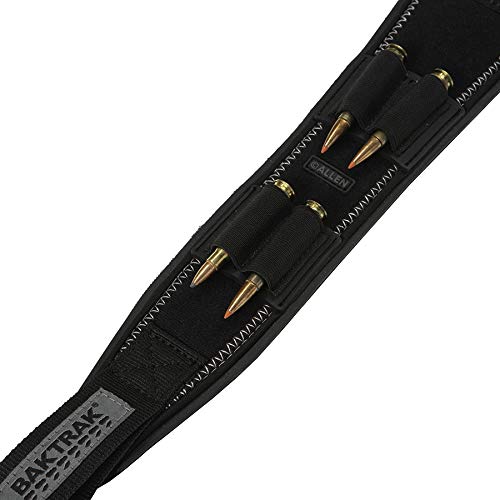 Allen Company Bullet Baktrak 2-Point Rifle And Shotgun Sling - Rubber Grip With Swivels - Ideal For Hunting And Shooting - Gun Strap - Tested Up To 500 Lbs. - Black #TOP3