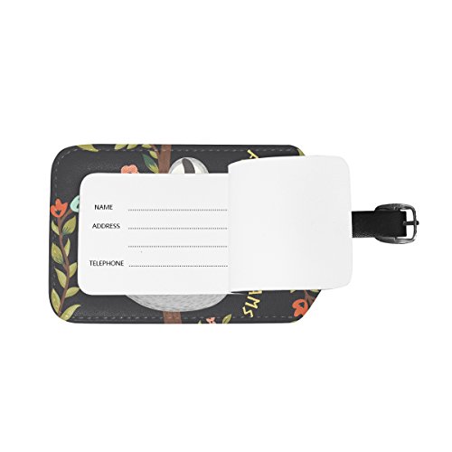 Etiquetas de bagagem de preguiça de couro PU Follow Your Dreams Bag etiqueta malas de viagem ID Iden