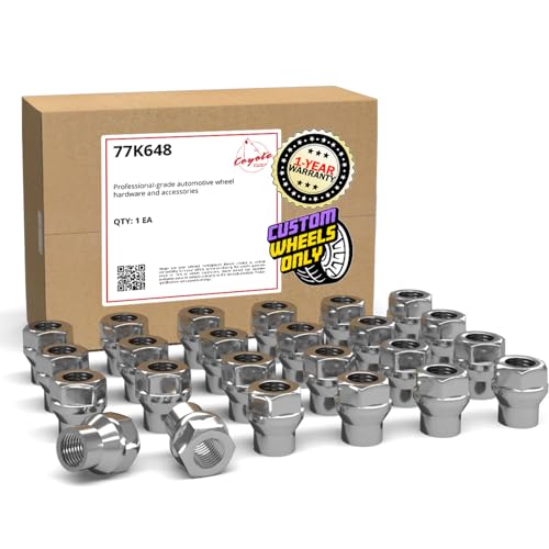 Image of Wheel Accessories Parts 24 Pcs M14x1.50 Thread OE ET Bulge Acorn (Extra Thread) 1.00 inch Long Lug Nuts Bright Zinc 3 /4 inch 19mm Hex Fits Silverado 1500 | Ford F-150 |Toyota Tacoma Tundra