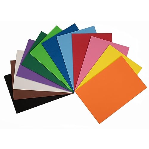 Eva Foam Sheets, 12 Assorted Colors, 2mm Thick, 6 x 9 Inch, Handicraft Foam Paper for Arts and Crafts, by Ader Products - 12 Sheets