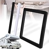 HRYOML 14 Inch RV & Camper Roof Air Conditioner Gasket Kit, EVA Self Adhesive Picture Frame Gasket and Leveling Pads Waterproof Seal Insulation for RV AC Repair Replacement and Install