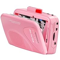 Tragbarer Kassettenspieler und Kassettenrekorder mit AM/FM-Radio, integriertem Lautsprecher, Kopfhöreranschluss und Gürtelclip