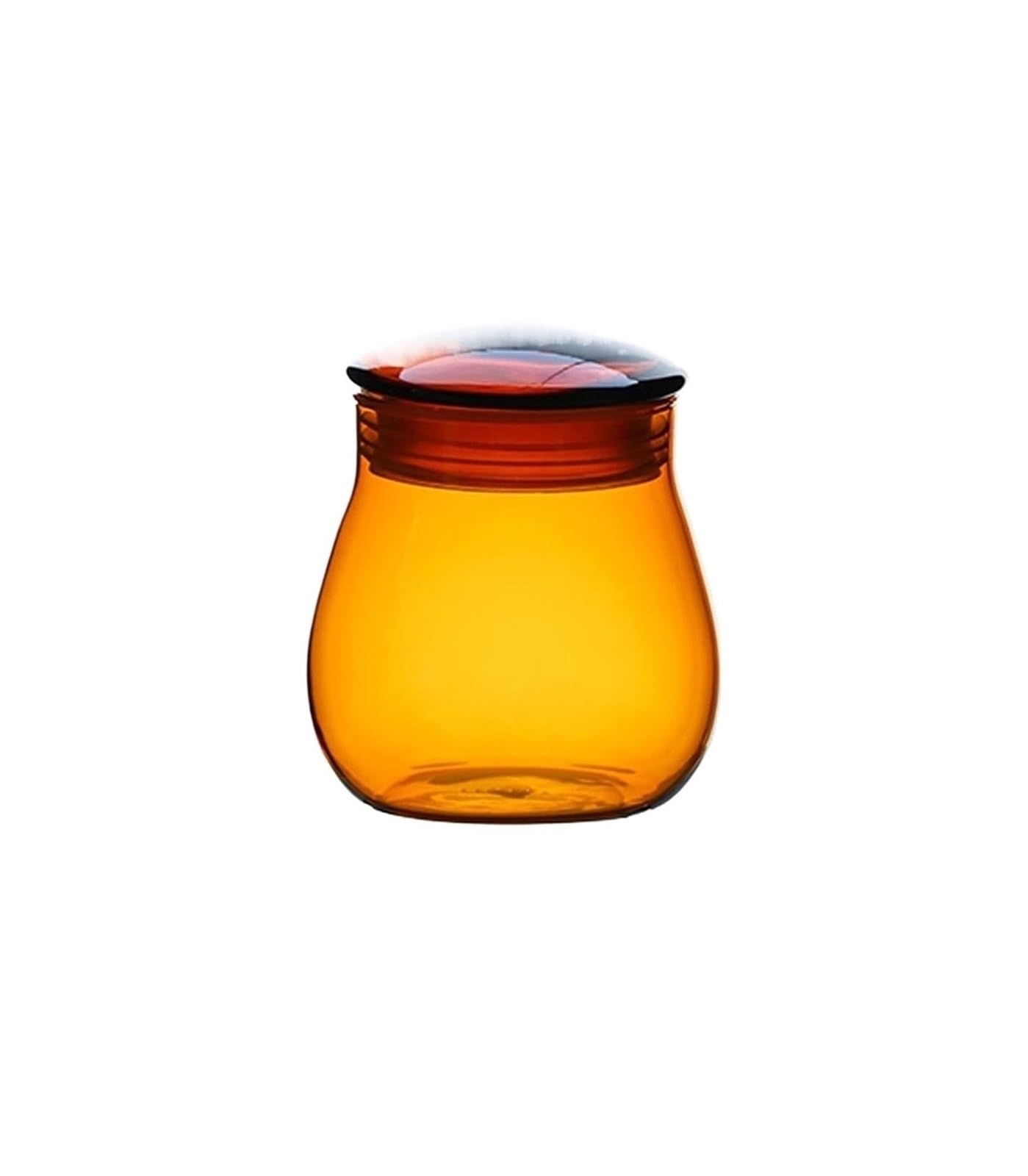 FGJsfhrDTU Glass Storage Jars, Sugar Bowl Glass with Lid Transparent Coffee Bean Powder Storage Tank(Yellow)