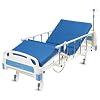 Real Relax Premium 2 Function Full Electric Hospital Bed, ICU Electric Medical Bed with 4 inch Foam Mattress & IV Pole, Dining Table Board and 5 inch Locking Casters, 530LBS Loading.