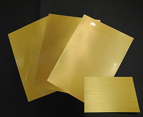 Madaboutink Bruñido Acabado Oro Imprimible Metalico Film Adhesivo 100micron 30 X A4 Hojas