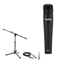 Includes Low Mic Stand, Cable, Mic Clip and Jack Adaptor Dynamic Cardioid Microphone Rugged Metal Chassis Wide Frequency Response Capsule Shock Mount