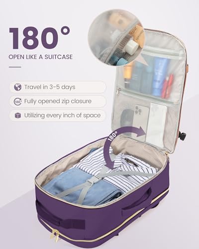 Image of LOVEVOOK 50L Travel Backpack Flight Approved Carry on Backpack,3 Packing Cubes,Waterproof Personal Item Travel Bag,TSA Carry on Luggage Suitcase Travel Essentials,Gifts for Women & Men,fits 18 inch Laptop