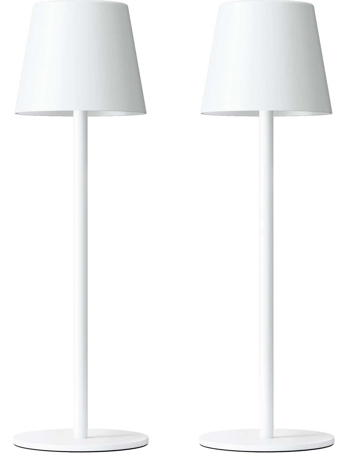 Kakanuo White Cordless Table Lamp Rechargeable - 2 Pack 5000mAH Battery Operated Lamp for Table, 3 Color Stepless Dimming Wireless Lamp for Kitchen Counter, Touch Control