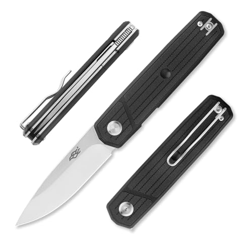 Firebird GANZO FH927 Sturdy Pocket Folding Knife D2 Steel Blade G10 Anti-Slip Handle with Clip Camping Hunting Fishing Outdoor EDC Utility Pocket Knife (Black)