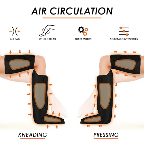 Image of CINCOM Leg Massager, Leg Compression Massage with Heat for Circulation and Pain Relief Air Compression Foot Calf Thigh Massager with Handheld Controller