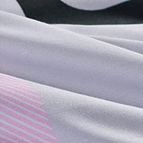 Housse de couette en polyester imprimé H 180x220cm avec fermeture éclair durable - 5