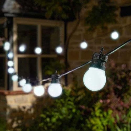 Garden Mile Luci da esterno Alimentate a rete Luci a festone a LED Luci natalizie per esterni Decorazione natalizia Luci da giardino per Balcone Festa di nozze Patio Luce esterna