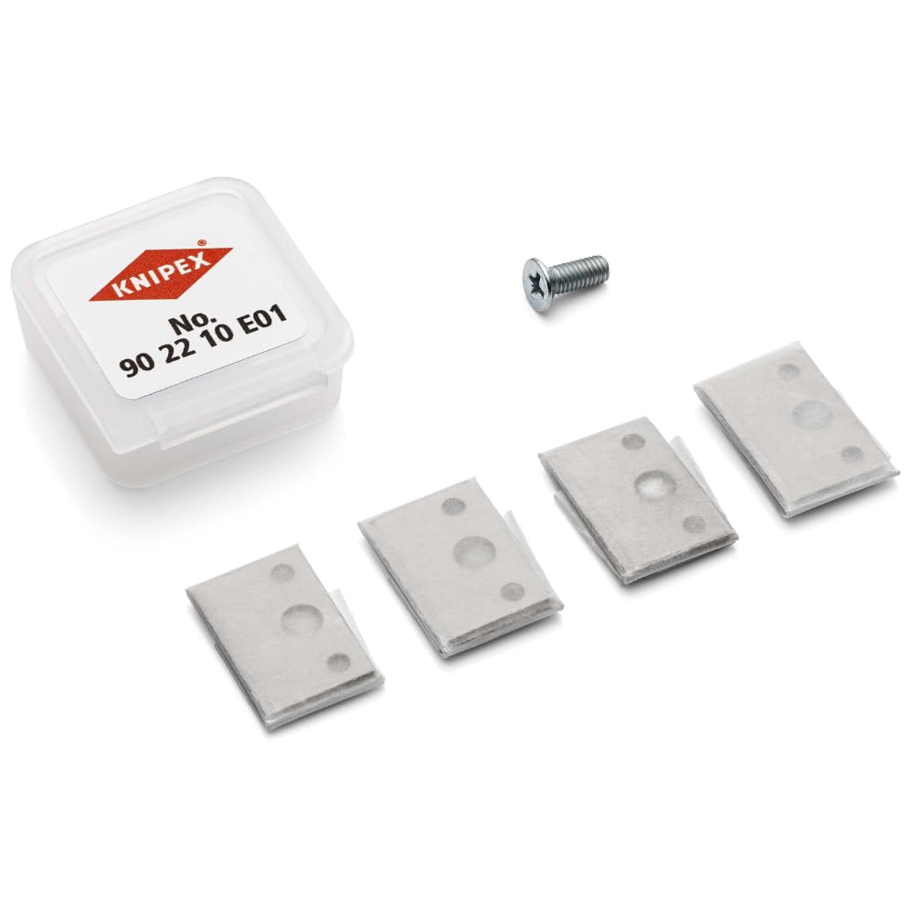 KNIPEX 90 22 10 BK Schneider mit 8 Ersatzklingen 90 22 10 E01 Set – Präzises Schneidwerkzeug mit Wechselklingen
