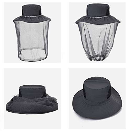 Tongina Chapéu De Sol Com Mosquiteiro Removível Para Net Caminhadas Ao Ar Livre Pesca Camping - Cinz