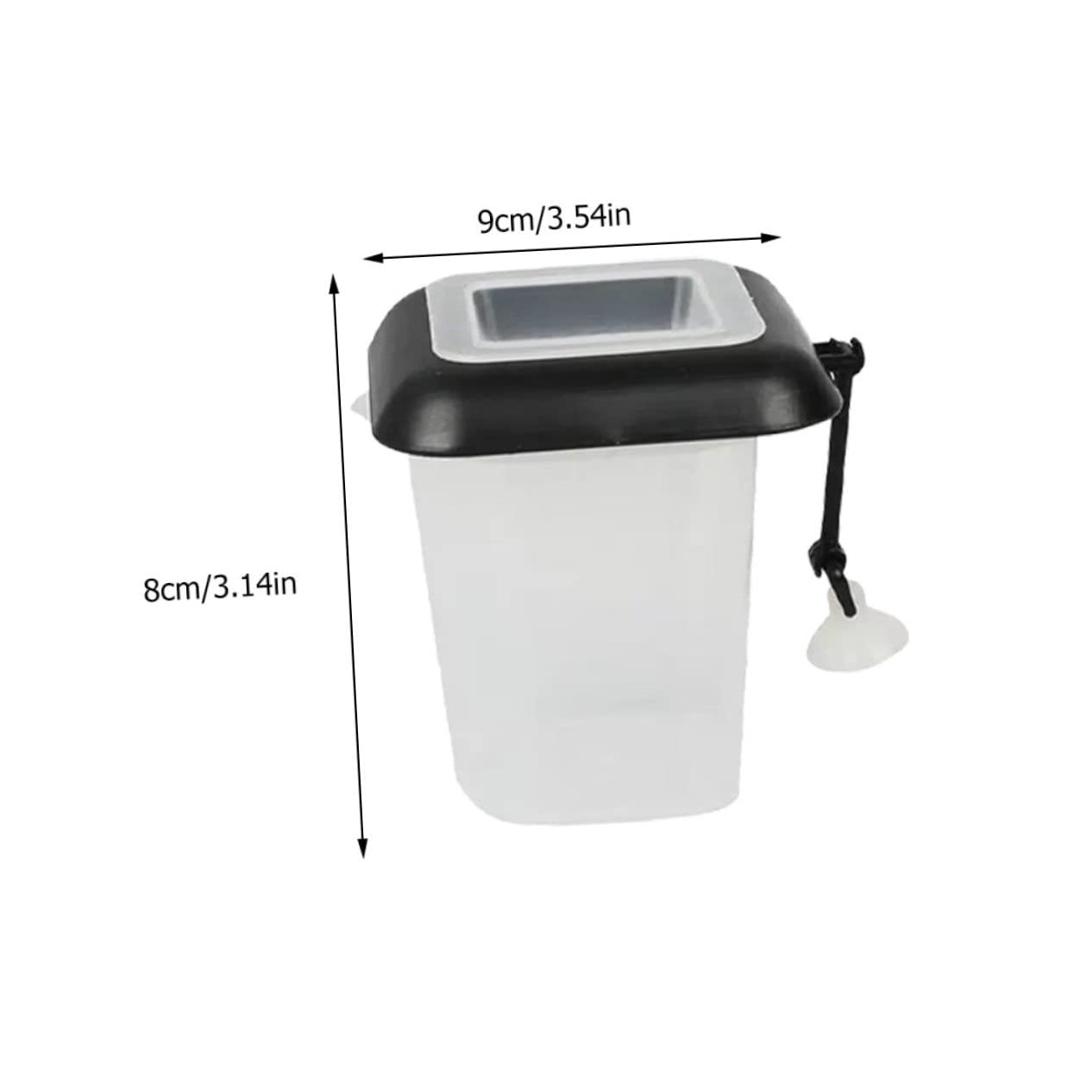 COLLBATH Aquarium Feeding Tools 2pcs Bloodworm Feeder Cone Fish Food Dispenser Fish Tank Feeders Spill Design White Black