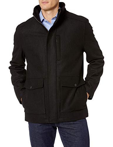 Hart Schaffner Marx Men's Wool Blend Coat, Black, Medium
