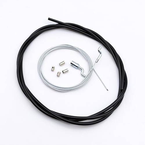 YGQ Gaszug Universal Universal Gaskabel mit Ummantelung und Schraubnippel für Vergaser Gasgriff 2 Meter für Rasenmähersteuerung verstellbares Mini Bike DIY Reparatursatz