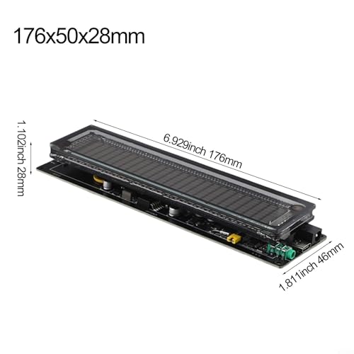 Medidor de VU con pantalla VFD y micrófono integrado para monitoreo visual de música 8