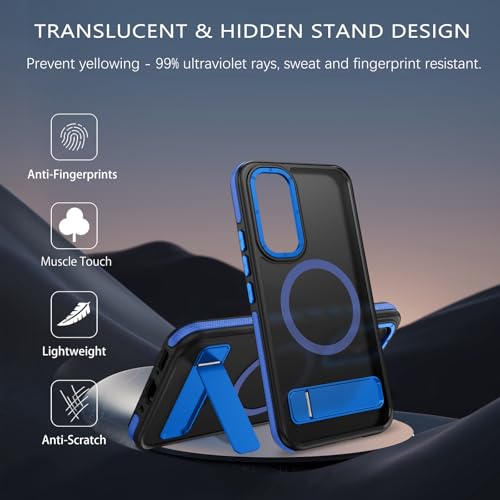 Coque Samsung A54 5G magnétique mate résistante rayures avec béquille - 5