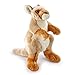 LSQXSS Peluche Kangourou,poupée de Simulation d'animaux Peluche Kangourou,Petite poupée pour garçons et Filles,marionnettes en Peluche Douces et moelleuses,Oreiller en Peluche(Color:Brown,Size:37cm)