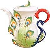 YHSTG Ceramic Clay Teapot Ceramic Teapot Peacock Porcelain Teapot Kung Fu Tools Teapot Set Coffee Drinkware Tea Ceremony Gift