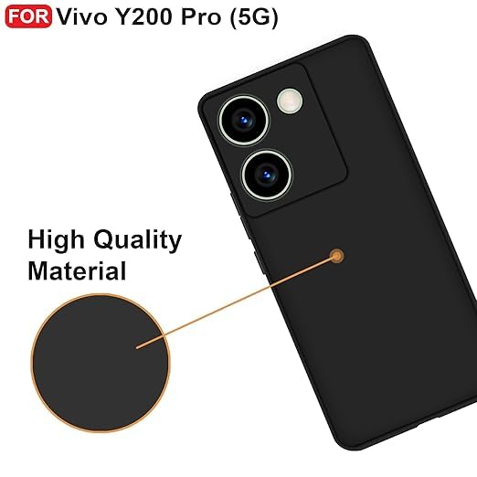 Image of Designerz hub Realme P3 Ultra 5G Back Cover | Soft Silicone Slim Back Case Cover for Realme P3 Ultra 5G - Black