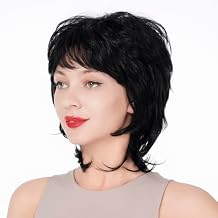 Lydell Short Black Layered Shaggy Full Synthetic Wig