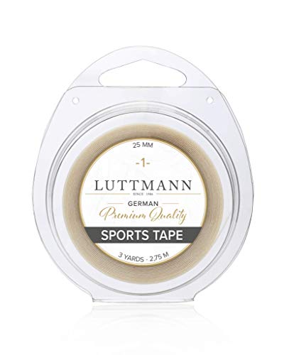 LUTTMANN® Sports Tape – Nastro adesivo 25 mm x 2,75 m per parrucche, tulle, sistemi per capelli, Full Lace Wig, parti per capelli ed extension