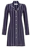 Hiver 2022 Chérie Line 2571001 Chemise de Nuit pour Femme avec boutonnière intégrale, Nuit, 48